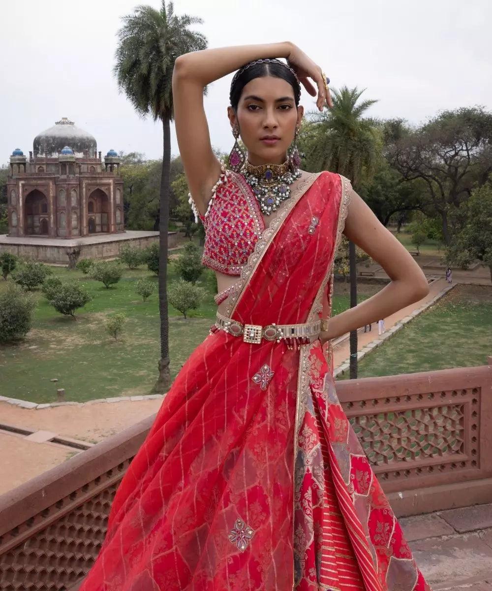 ADITI GUPTA - Banarsi Chanderi Lehenga set